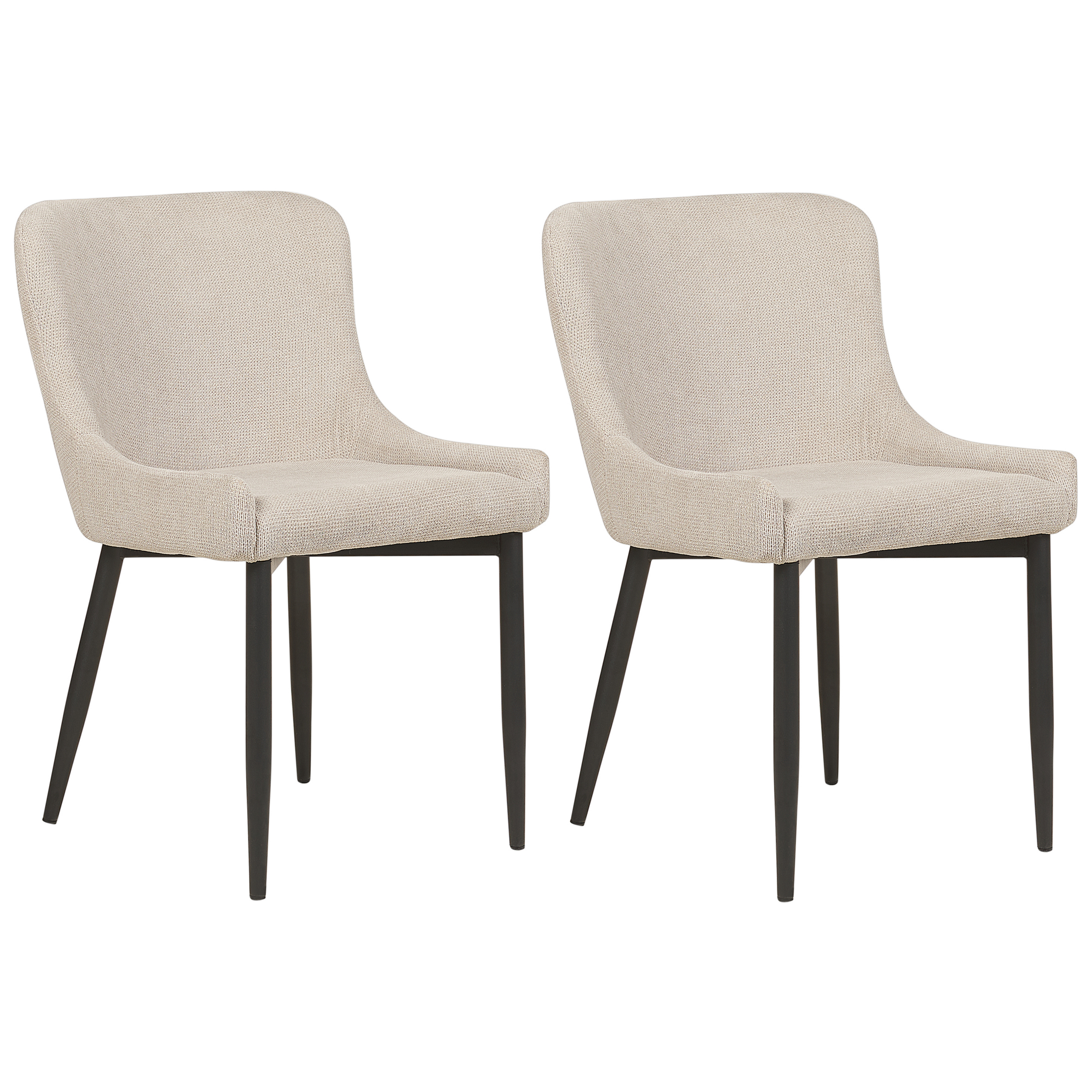 Ruokatuolisetti 2 kpl EVERLY Kangas Vaaleanbeige
