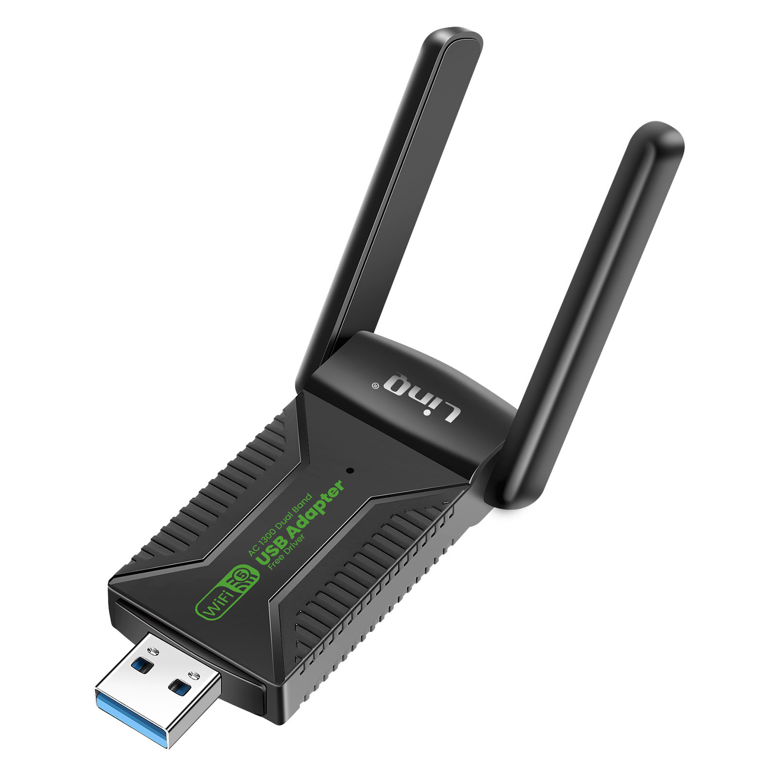 USB WiFi -verkkosovitin 1300 Mbps kaksoistaajuus