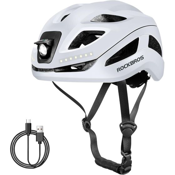 Luminieux LED-pyöräilykypärä Säädettävä 57-61 cm Ladattava