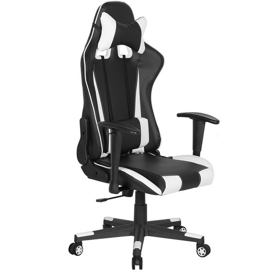 Toimistotuoli GAMER Keinonahka Valkoinen
