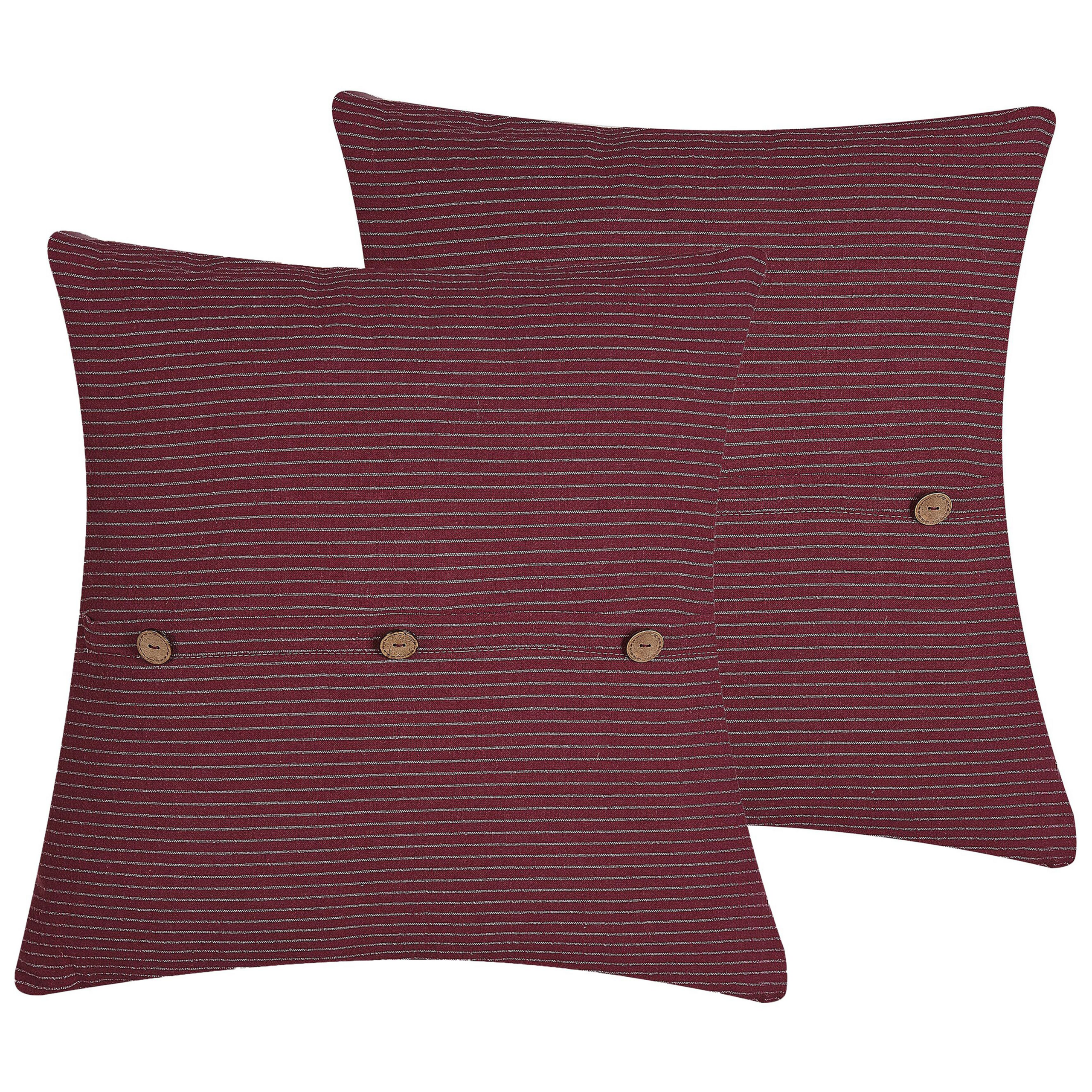 Koristetyynysetti 2 kpl CAMPANULA 43 x 43 cm Punainen Hillitty