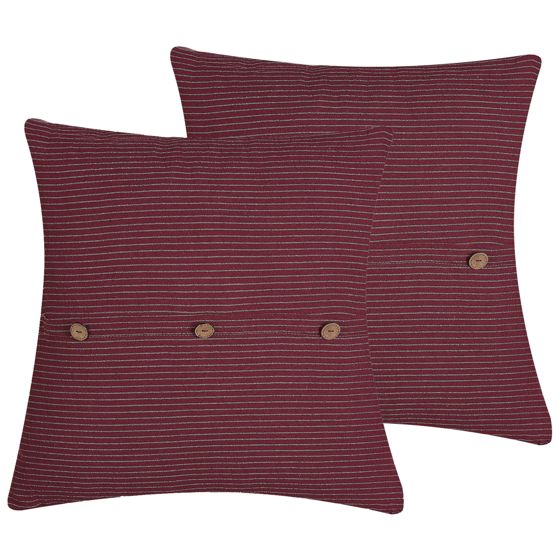 Koristetyynysetti 2 kpl CAMPANULA 43 x 43 cm Punainen Hillitty
