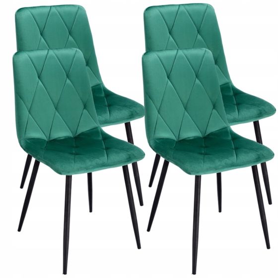 4x VERHOILTUA TUOLIA tikattu SAMETTI moderni