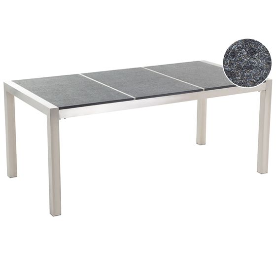 Puutarhapöytä GROSSETO 180 cm 90 cm Graniitti Poltettu Grafiitinharmaa