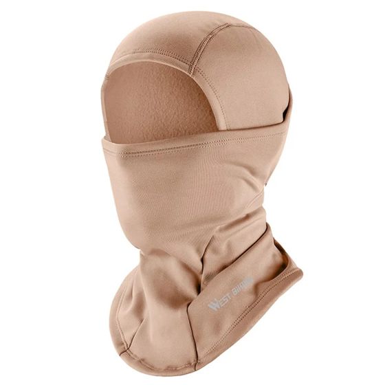 Täyskasvoinen huppu, lämmin, ihonvärinen, suojaa