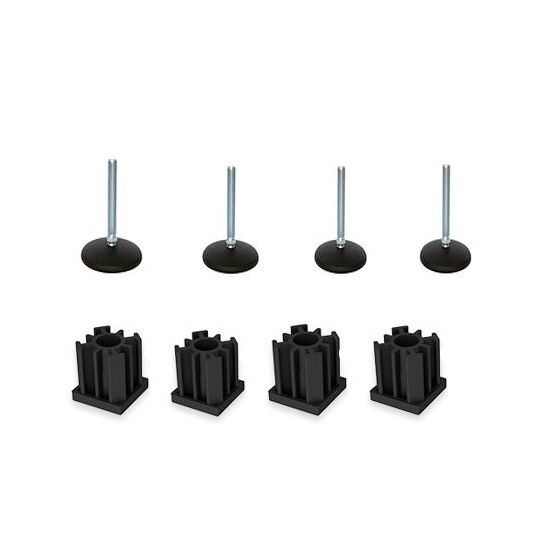 M10x90-sinkkijalka, 80 mm, pohja + kiinnikkeet 40x40x1, 5 mm – 4 kpl:n sarja