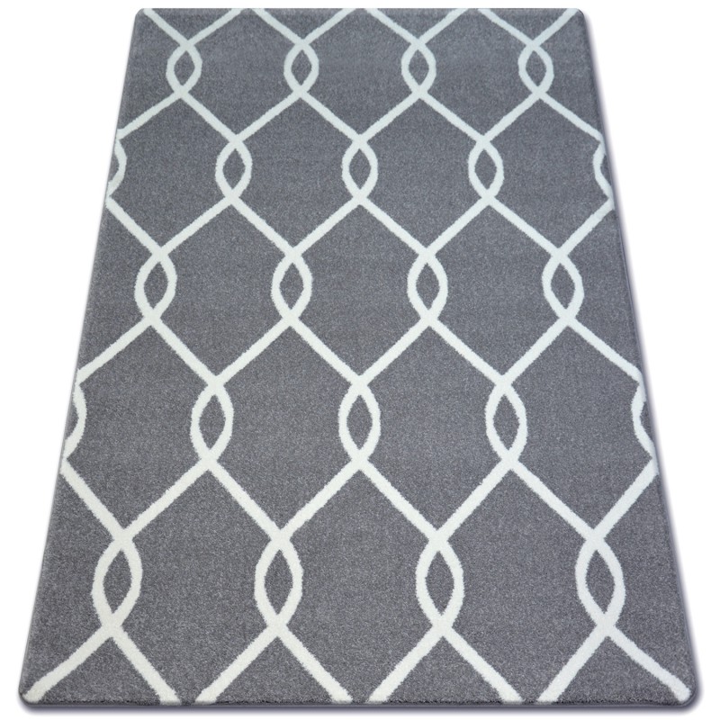 Matto SKETCH - F934 harmaa/kerma säleikkö 200x290 cm