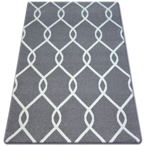 Matto SKETCH - F934 harmaa/kerma säleikkö 200x290 cm