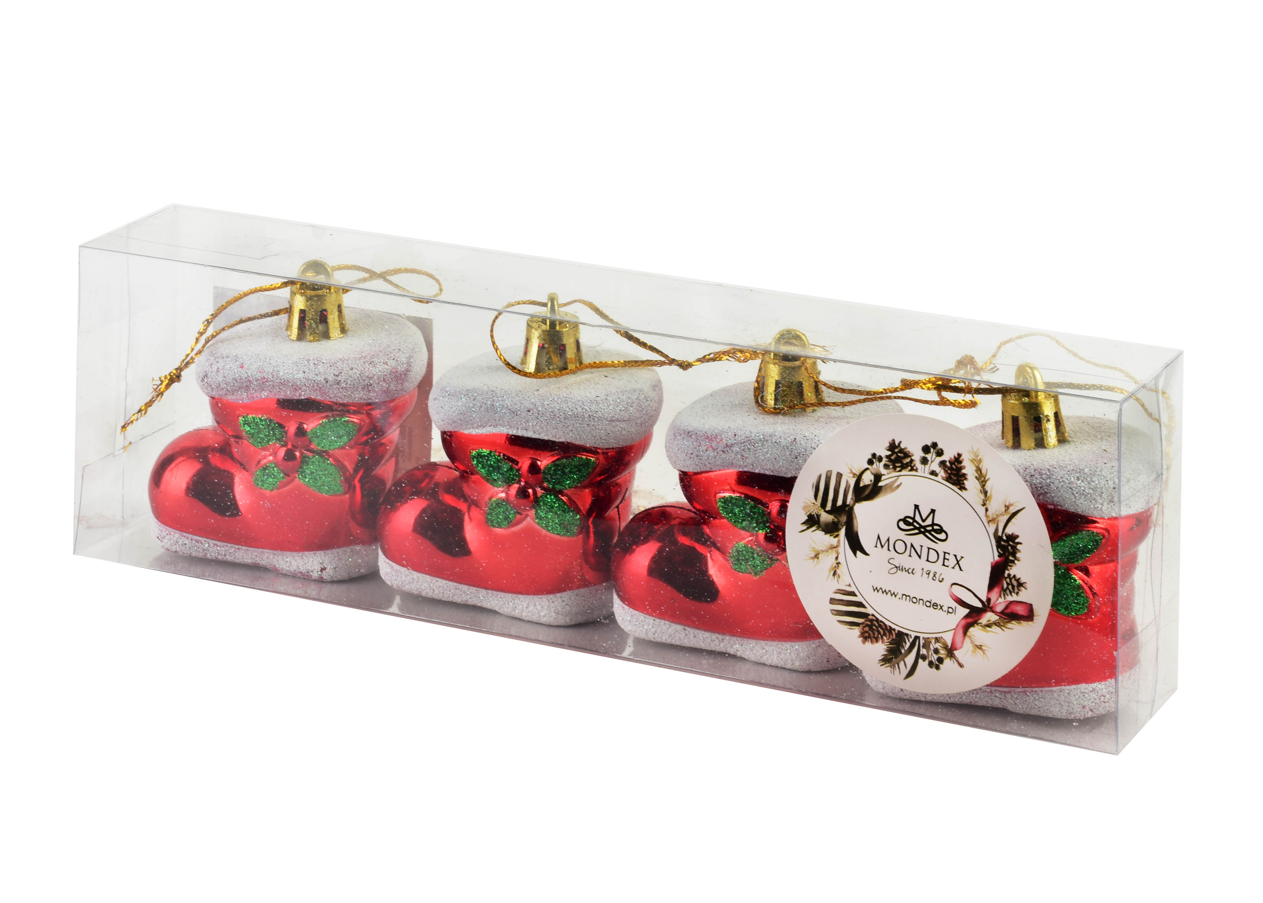 Joulukoriste muovi Santa Lila But 5x3,5x6 värikäs 4kpl