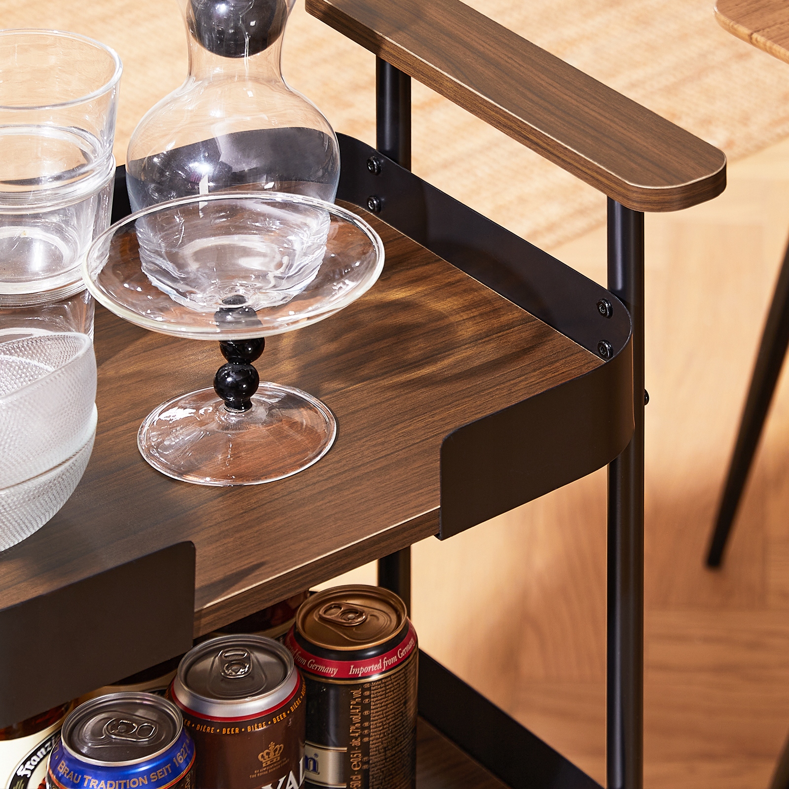 SoBuy Tarjoiluvaunu 3-hylkyinen ekologinen 30 kg 503286 cm SVW23-SCH