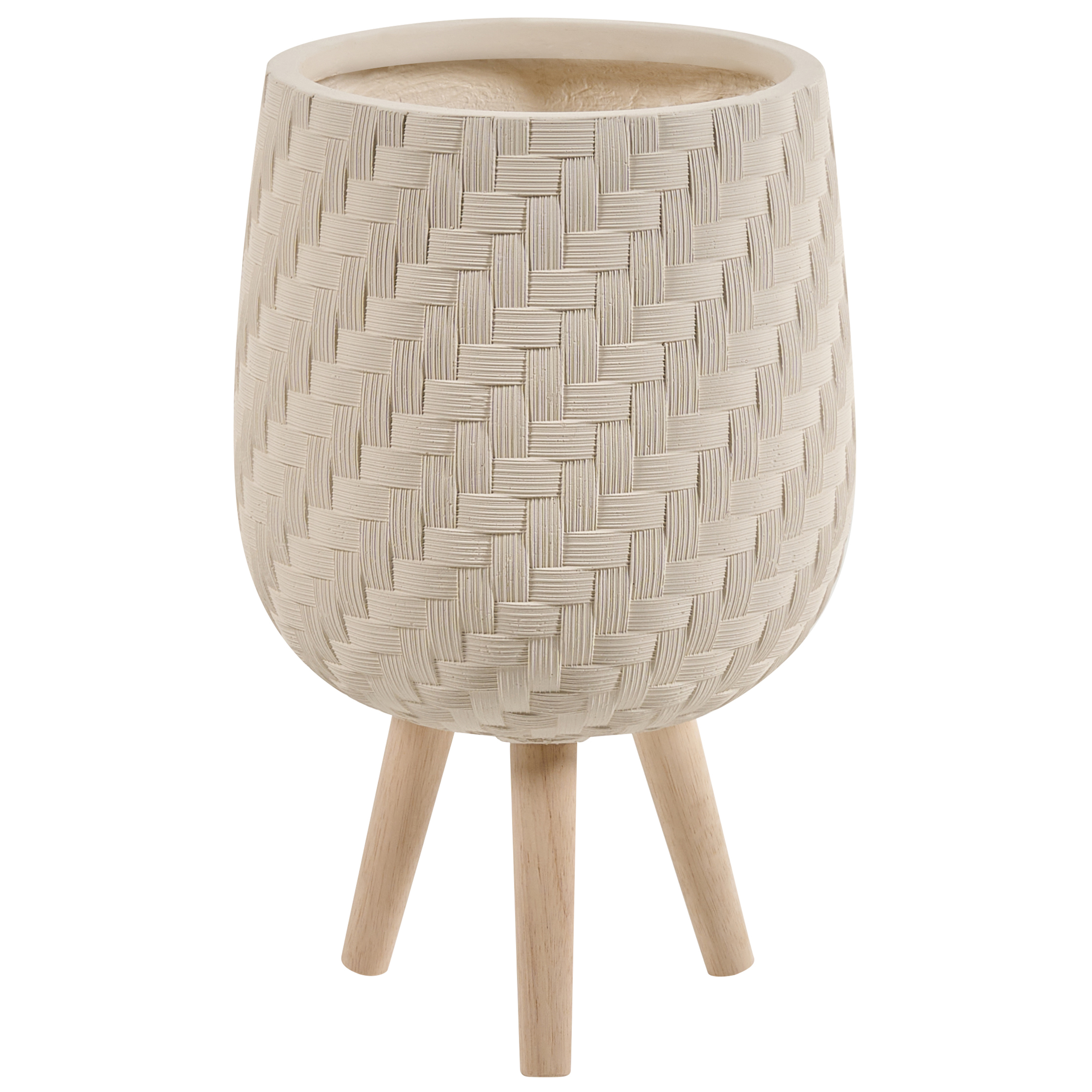 Korotettu kukkaruukku PAVONE 27 cm Vaaleanbeige