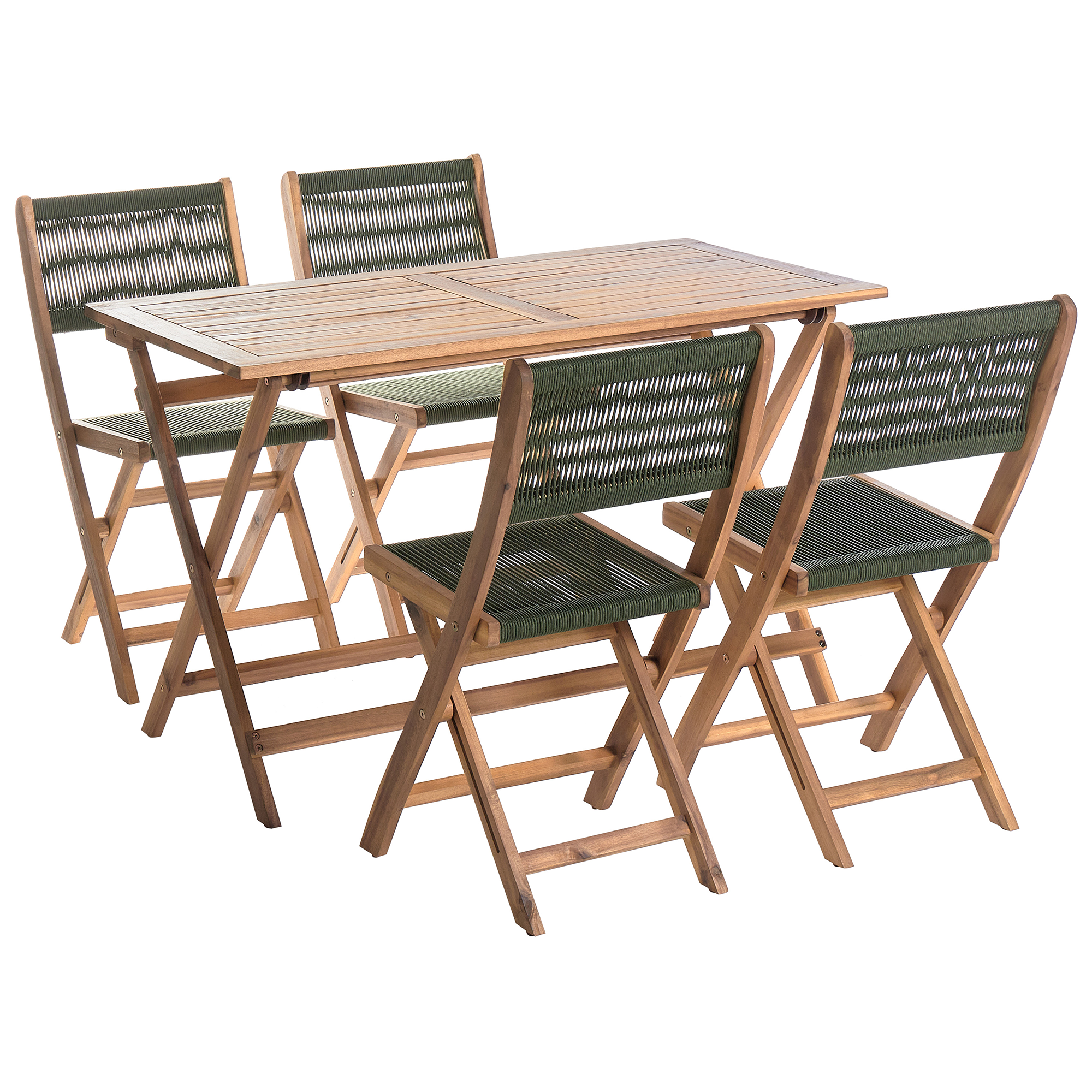 Ulkoruokailuryhmä 4-istuttava PROSSEDI akaasia Vihreä