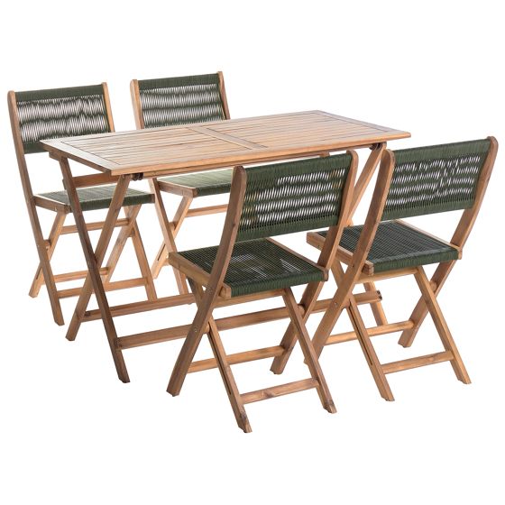 Ulkoruokailuryhmä 4-istuttava PROSSEDI akaasia Vihreä