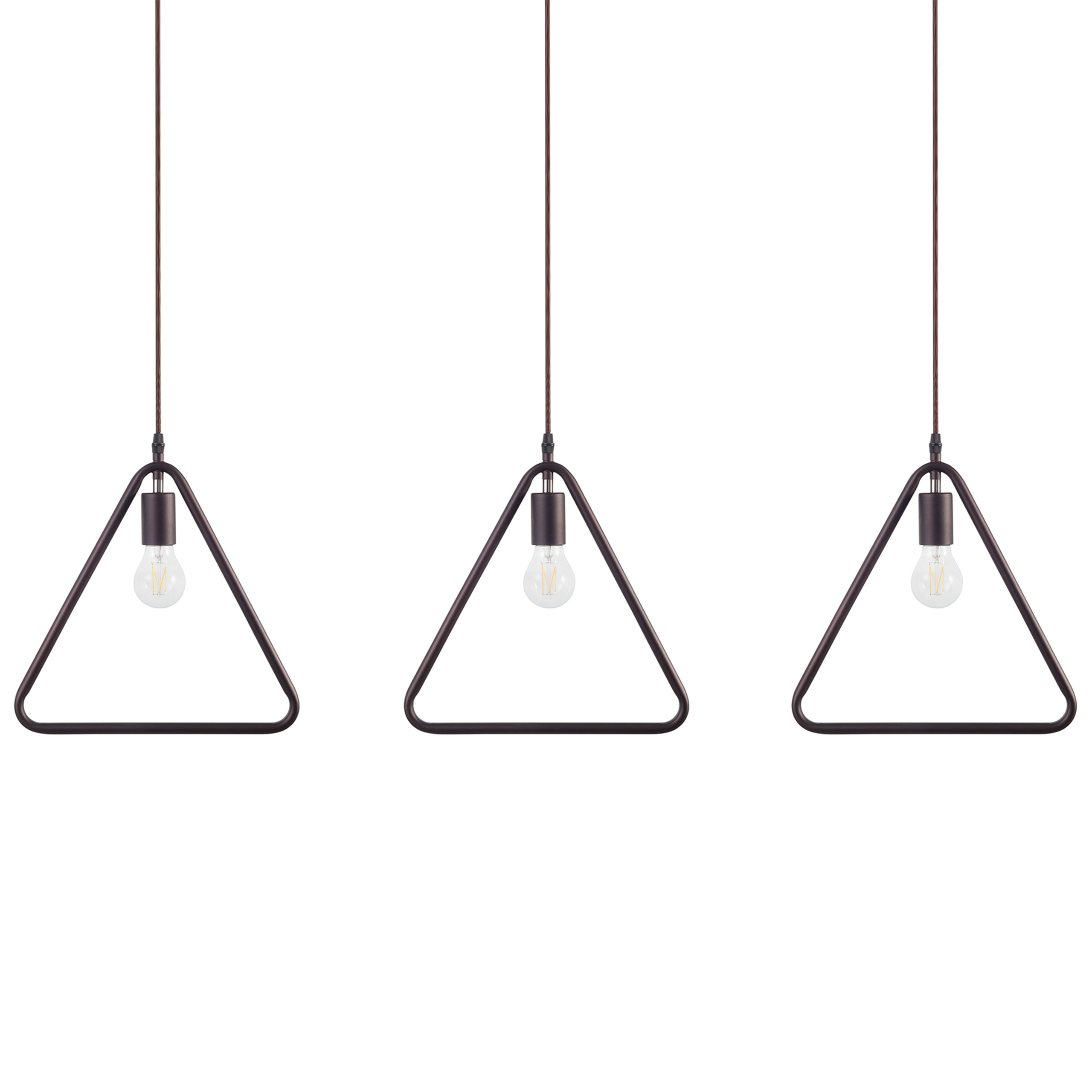 Riippuvalaisinsetti 3 kpl JURUENA metalli Tummanruskea
