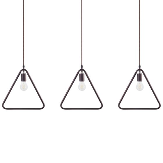 Riippuvalaisinsetti 3 kpl JURUENA metalli Tummanruskea