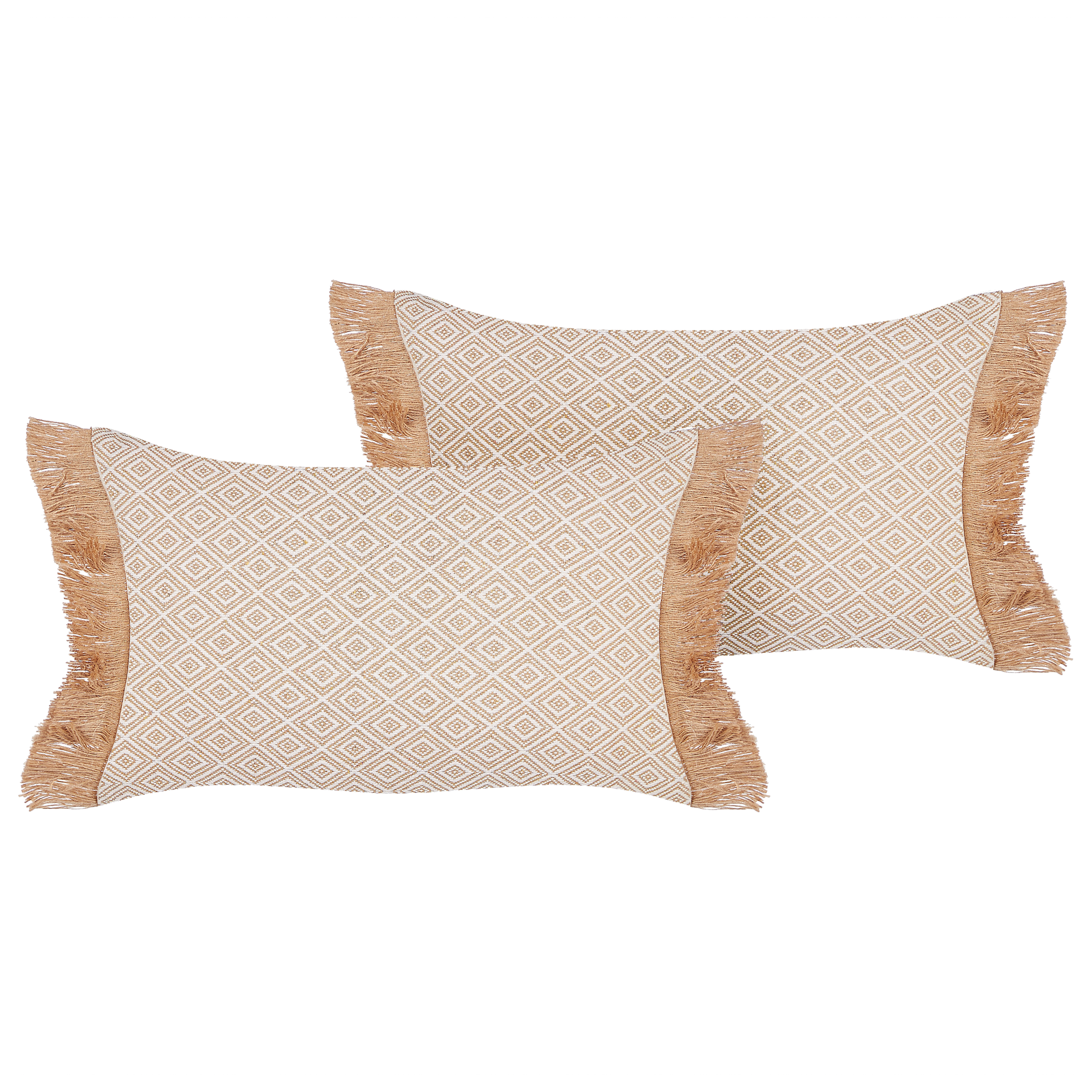 Koristetyynysetti 2 kpl BOATH 30 x 50 cm Beige Hillitty