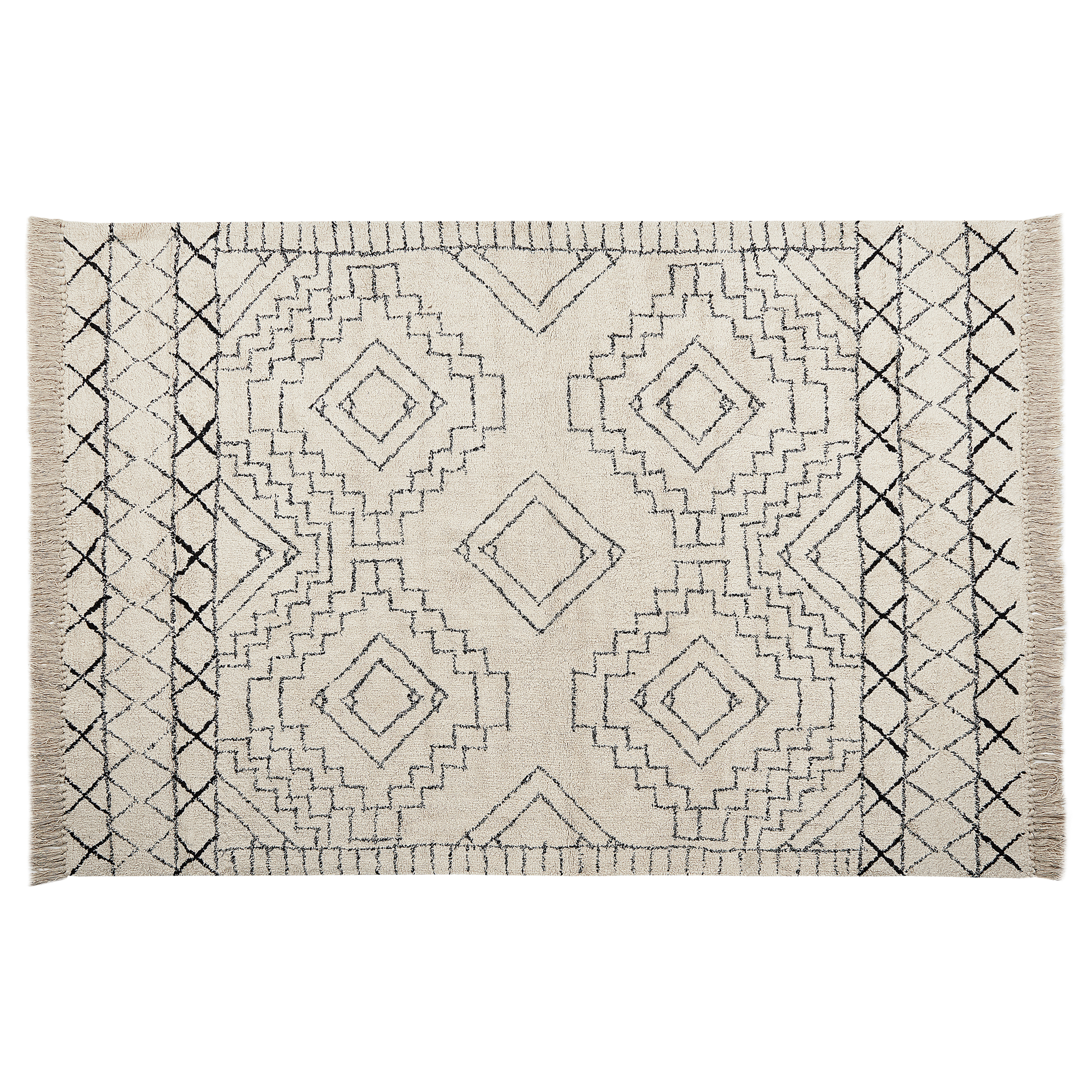 Matto ZEYNE Beige 140 x 200 cm Puuvilla
