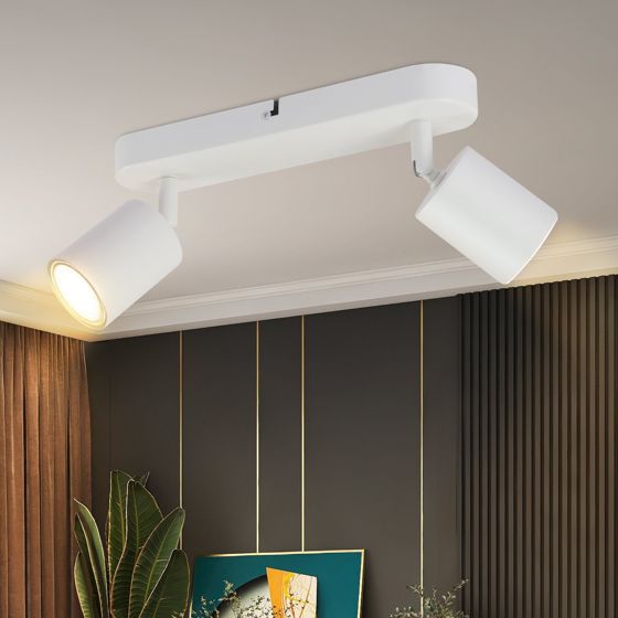 NETTLIFE 2 spottivalaisin musta kattovalaisin käytävään GU10 moderni lamppu kääntyvä design