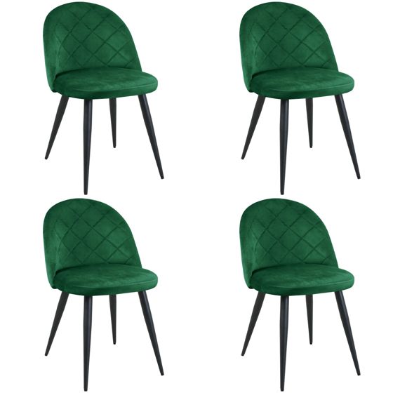 Akord 4 Tuolin setti Pullonvihreä 46x43x48