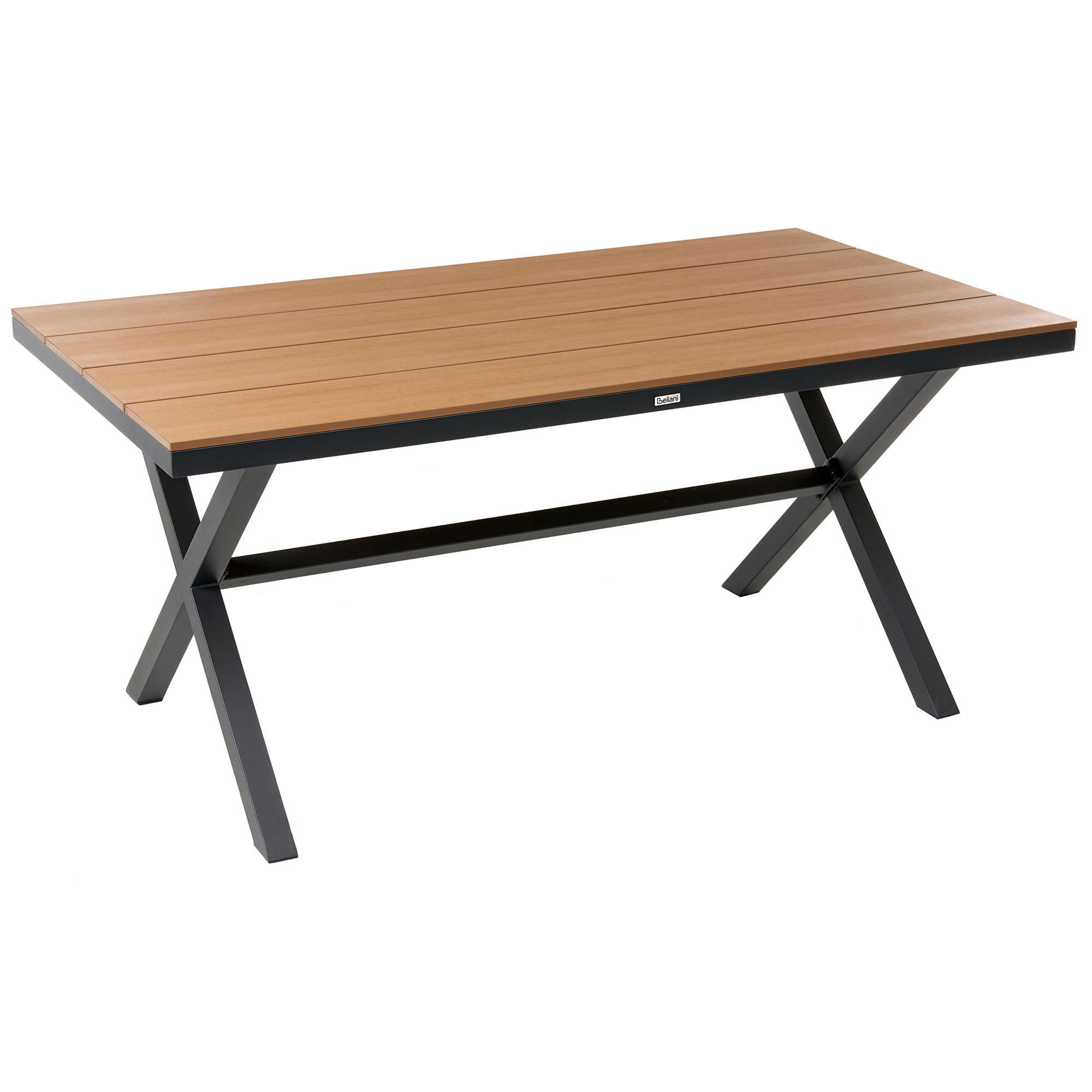 Puutarhapöytä TIANO 160 cm 90 cm Metalli Musta