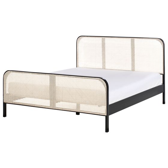 Sänky mänty GONFARON 160 x 200 cm Musta