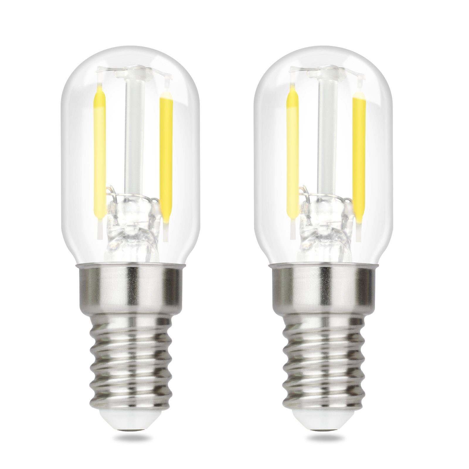 NETTLIFE LED - lamput E14 LED - lamput Vintage - lamput T22 2W E14, 2 kpl, Viileä valkoinen, 6000K