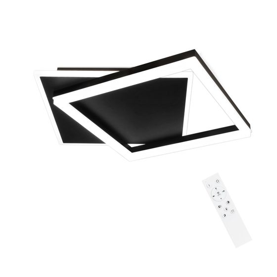 NETTLIFE LED - kattovalaisin makuuhuoneeseen, musta, himmennettävä, 42 W, moderni, kaukosäätimellä