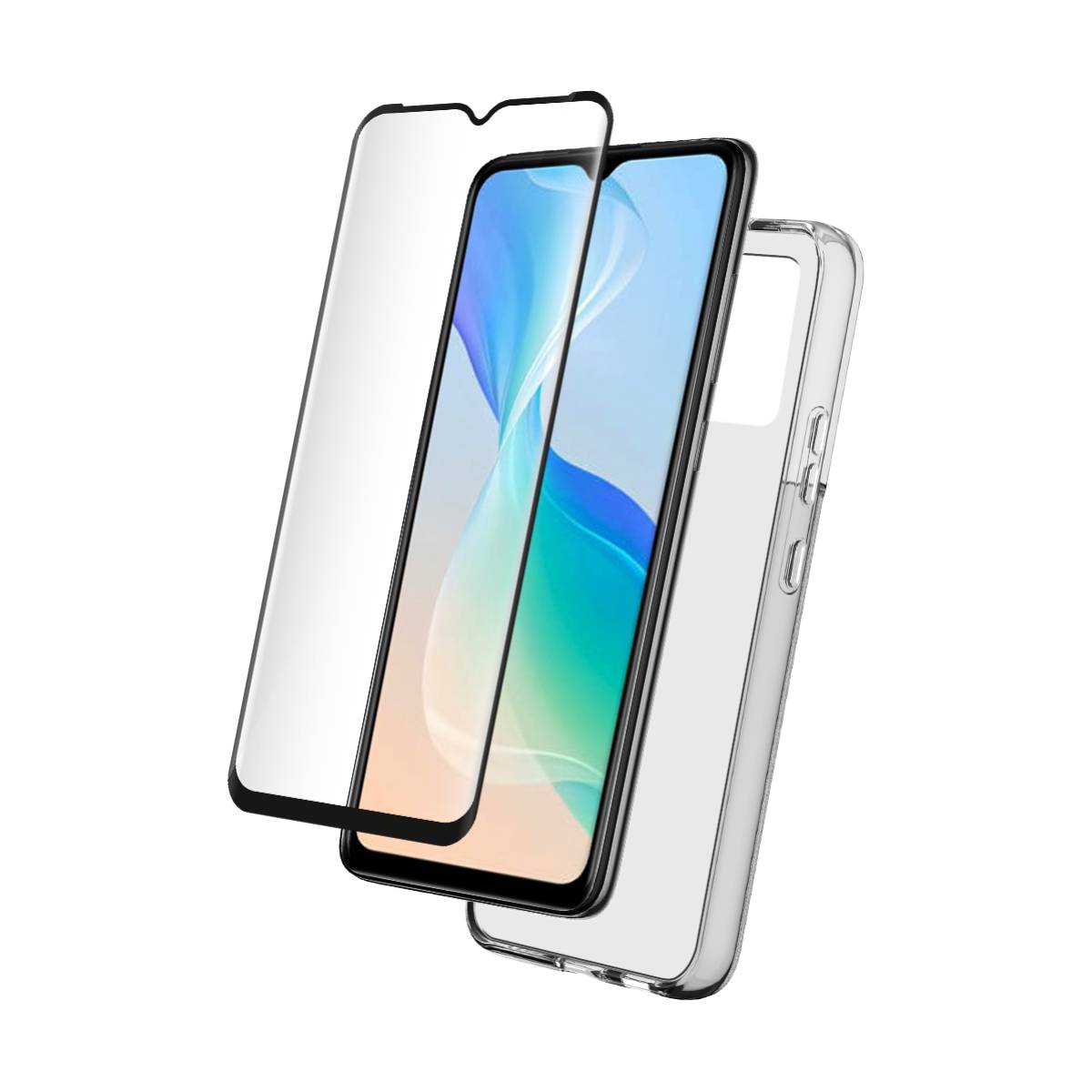 Suojakuori + Lasi Paketti Vivo Y76 5G:lle