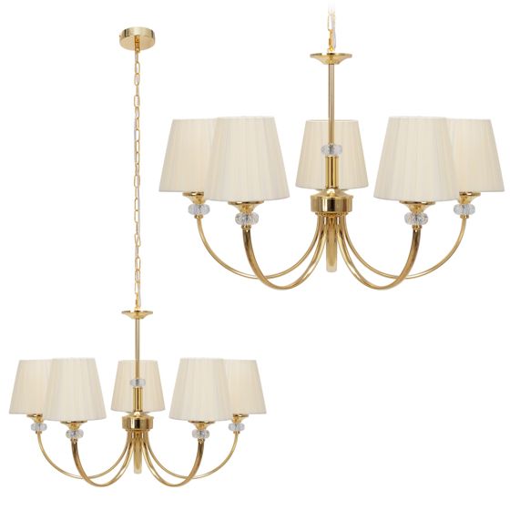 TOOLIGHT riippuva kattovalaisin APP1014-5CP kulta, 15x68x43cm