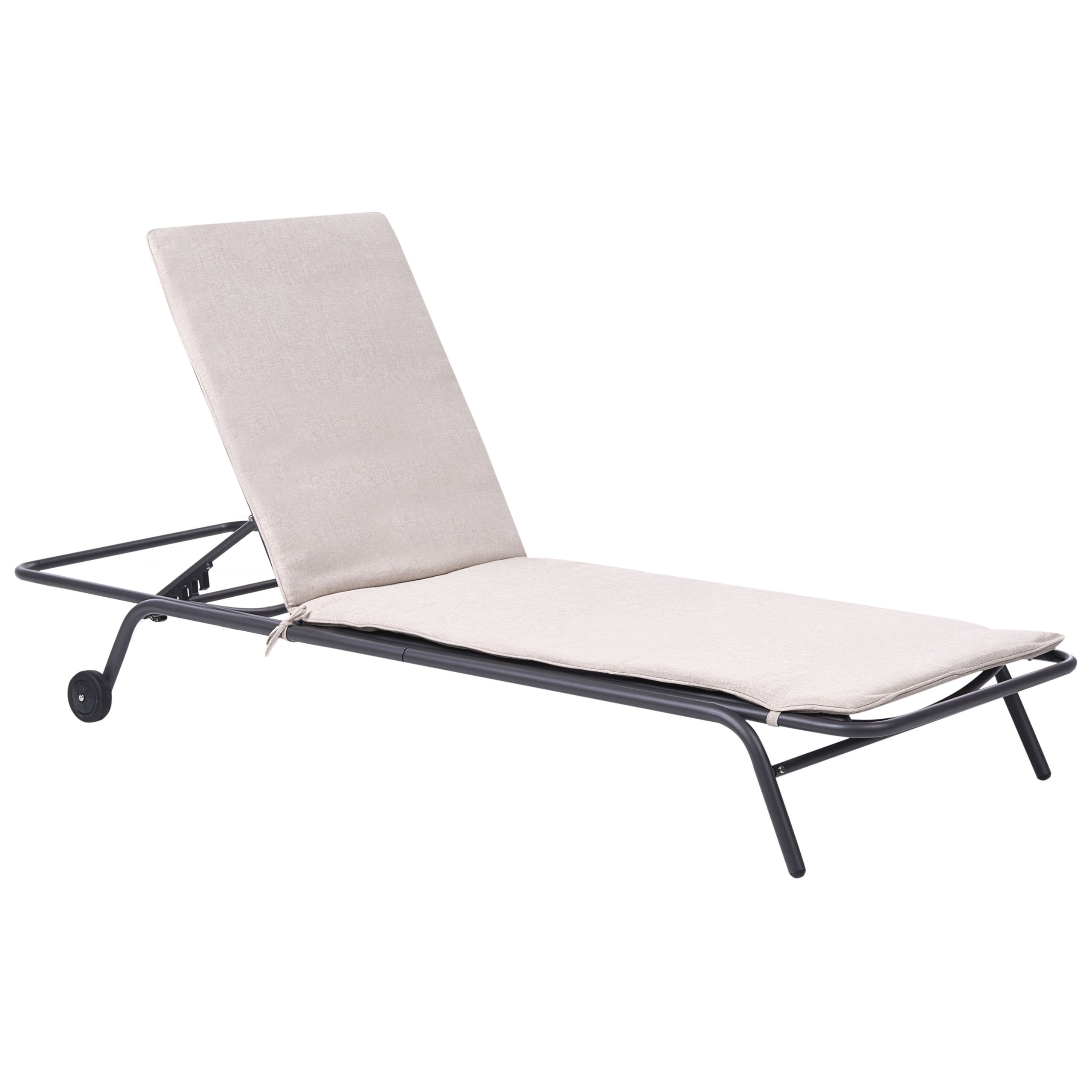 Aurinkotuoli VOLTERRA kallistettava Metalli Beige