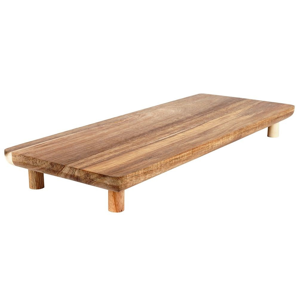 Puinen tarjoilualusta jaloilla 36x14,5 cm