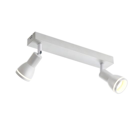 NETTLIFE LED - kattospottivalaisin 2 lamppua valkoinen olohuoneen kattovalaisin säädettävä kohdevalo GU10- kohdevalo moderni lamppu