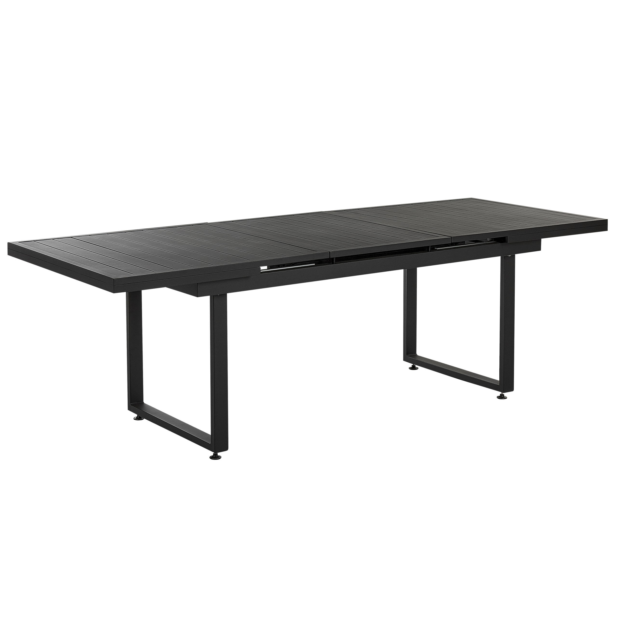 Jatkettava puutarhapöytä VALCANETTO 180/240 cm 90 cm Metalli Musta