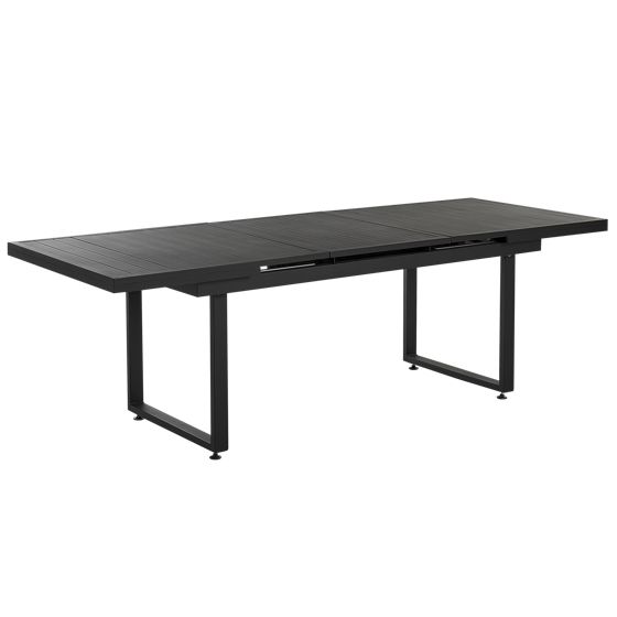 Jatkettava puutarhapöytä VALCANETTO 180/240 cm 90 cm Metalli Musta
