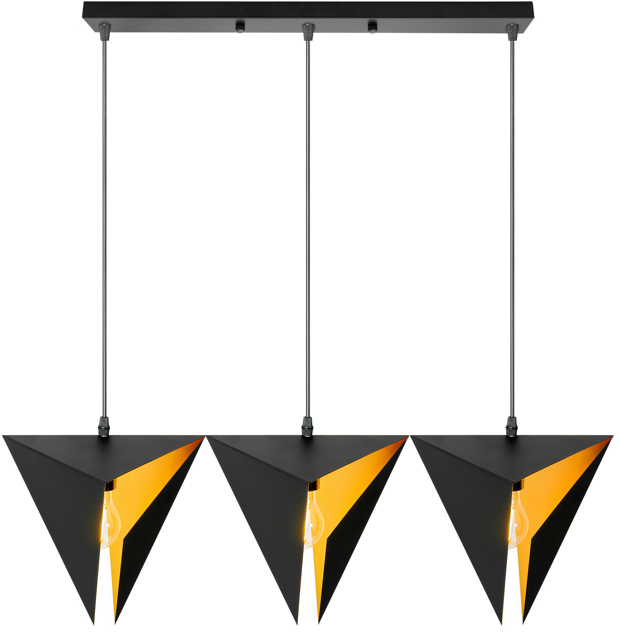 TOOLIGHT Riippuvalaisin App254-3Cp Musta, 23X50X25Cm