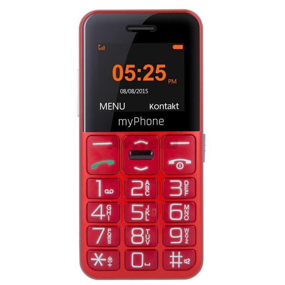 myPhone | Hello Easy | Punainen | 1,77" | TFT | 24 Mt | 32 Mt | Yksi SIM-kortti | Bluetooth | Pääkameran resoluutio 0,3 MP | 1000 mAh
