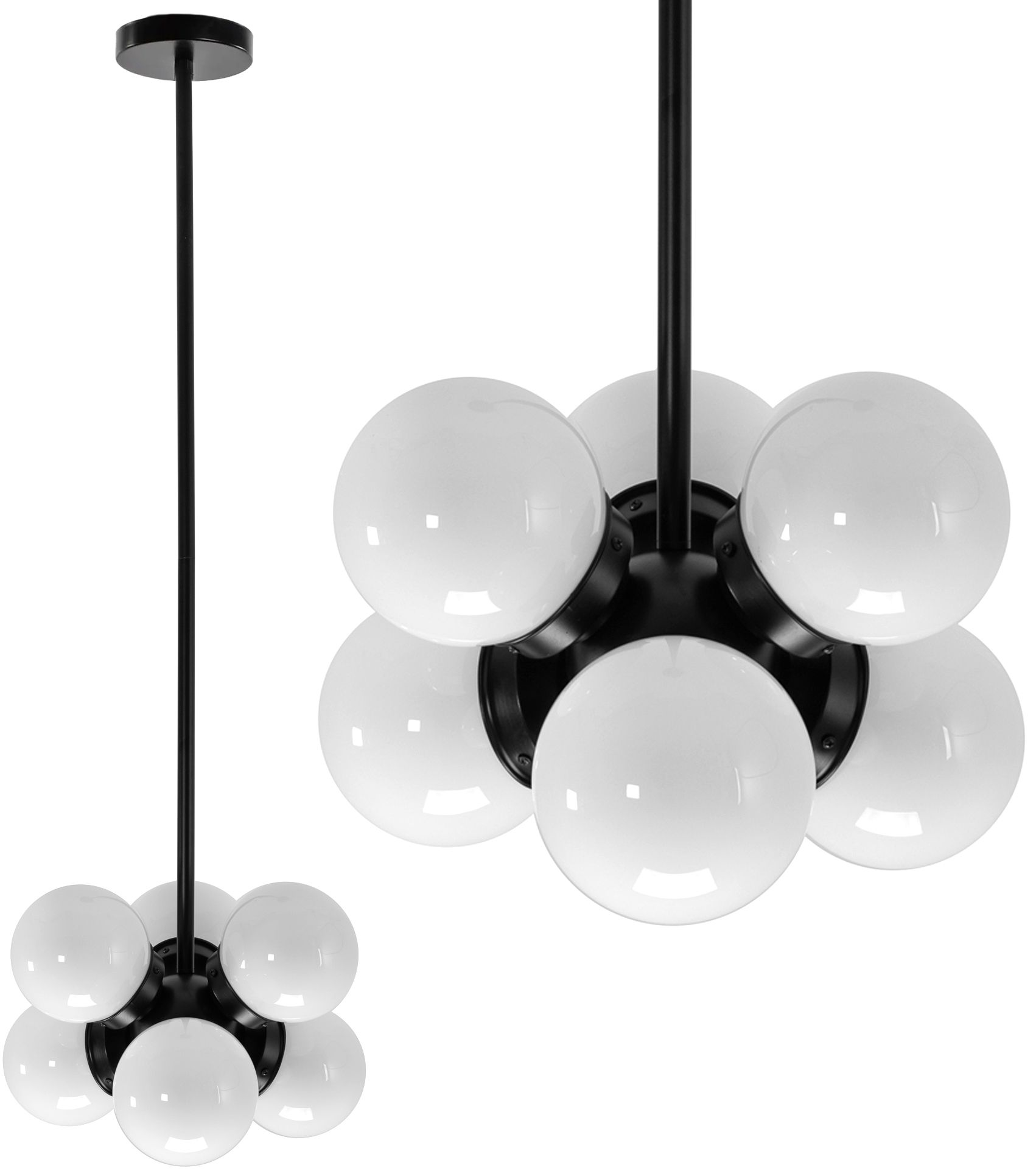 TOOLIGHT riippuvalaisin APP904-6CP LOFT Musta, 35x35x132cm