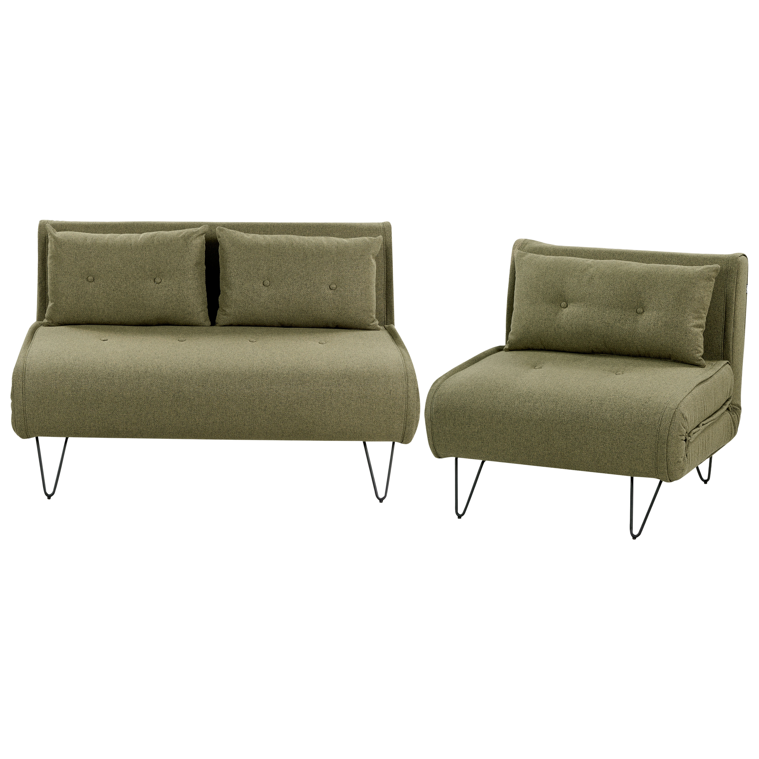 Sohvaryhmä 3-istuttava VESTFOLD kangas Oliivinvihreä