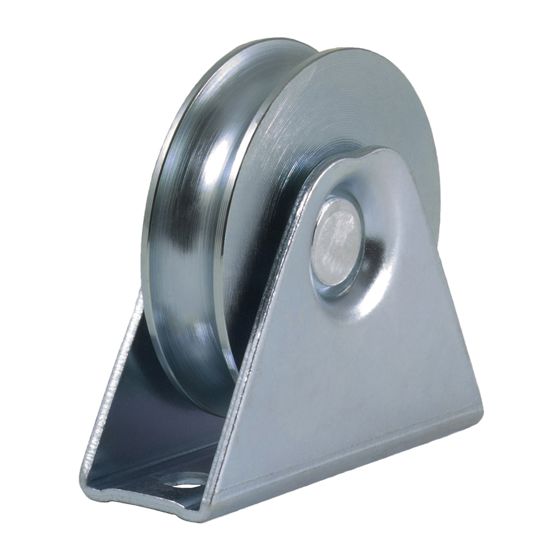 80 mm:n porttipyörä, kiinnikkeessä oleva ohjauspyörä, teräspyörä, 16 mm:n U-ura
