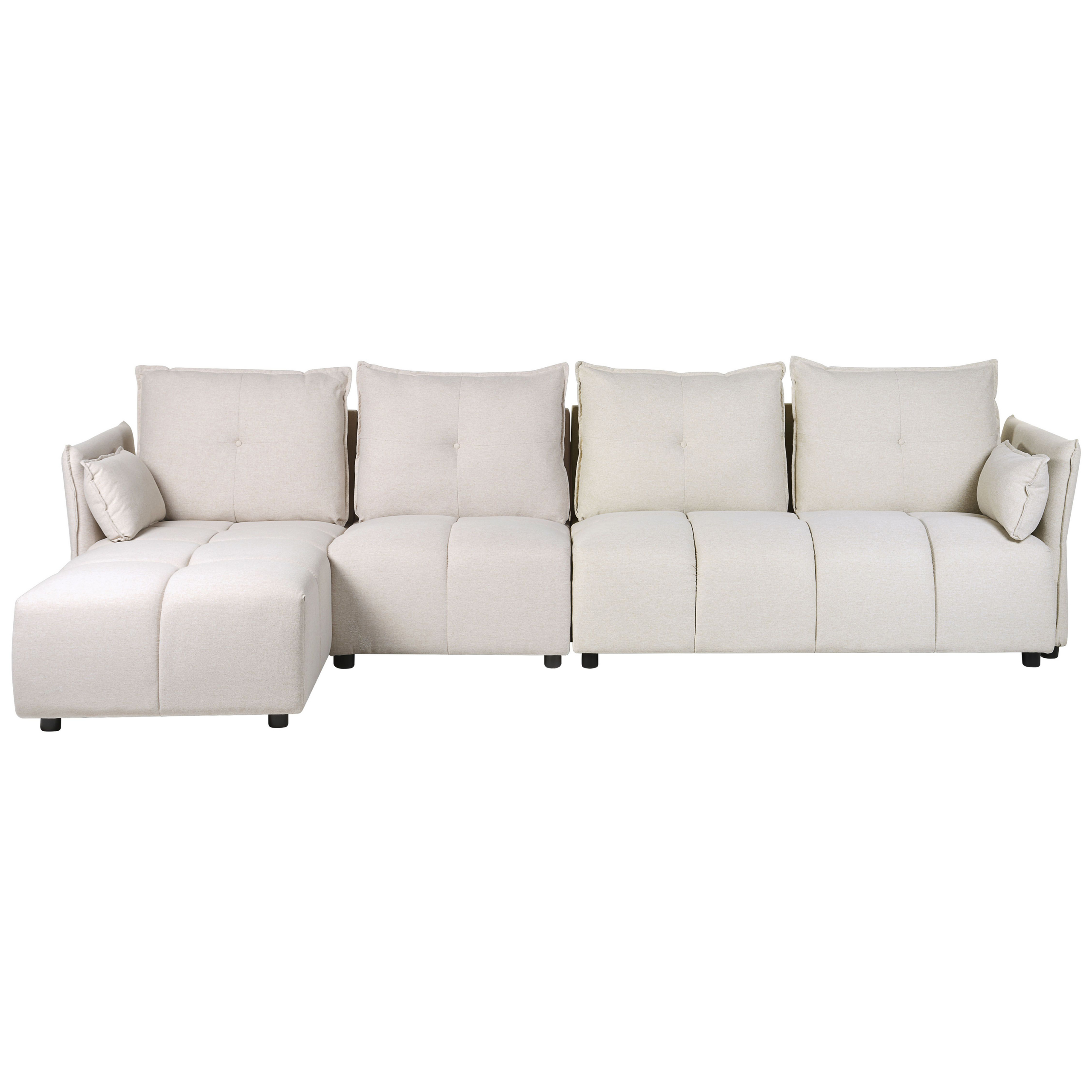 Kulmasohva 4-istuttava TOMRA kangas Beige Oikea