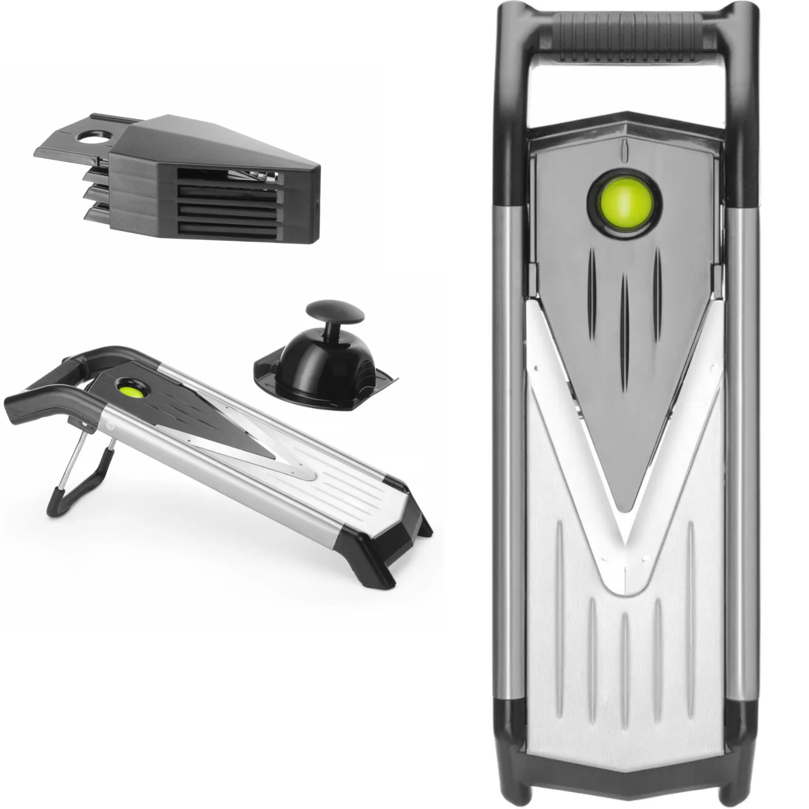 Ammattimainen manuaalinen vihannesleikkuri, jossa on kaksinkertainen V-terä - Hendi 222676