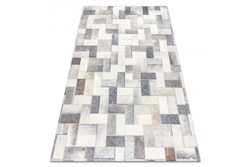 Matto patchwork 21723 harmaa - lehmännahka 120x170 cm