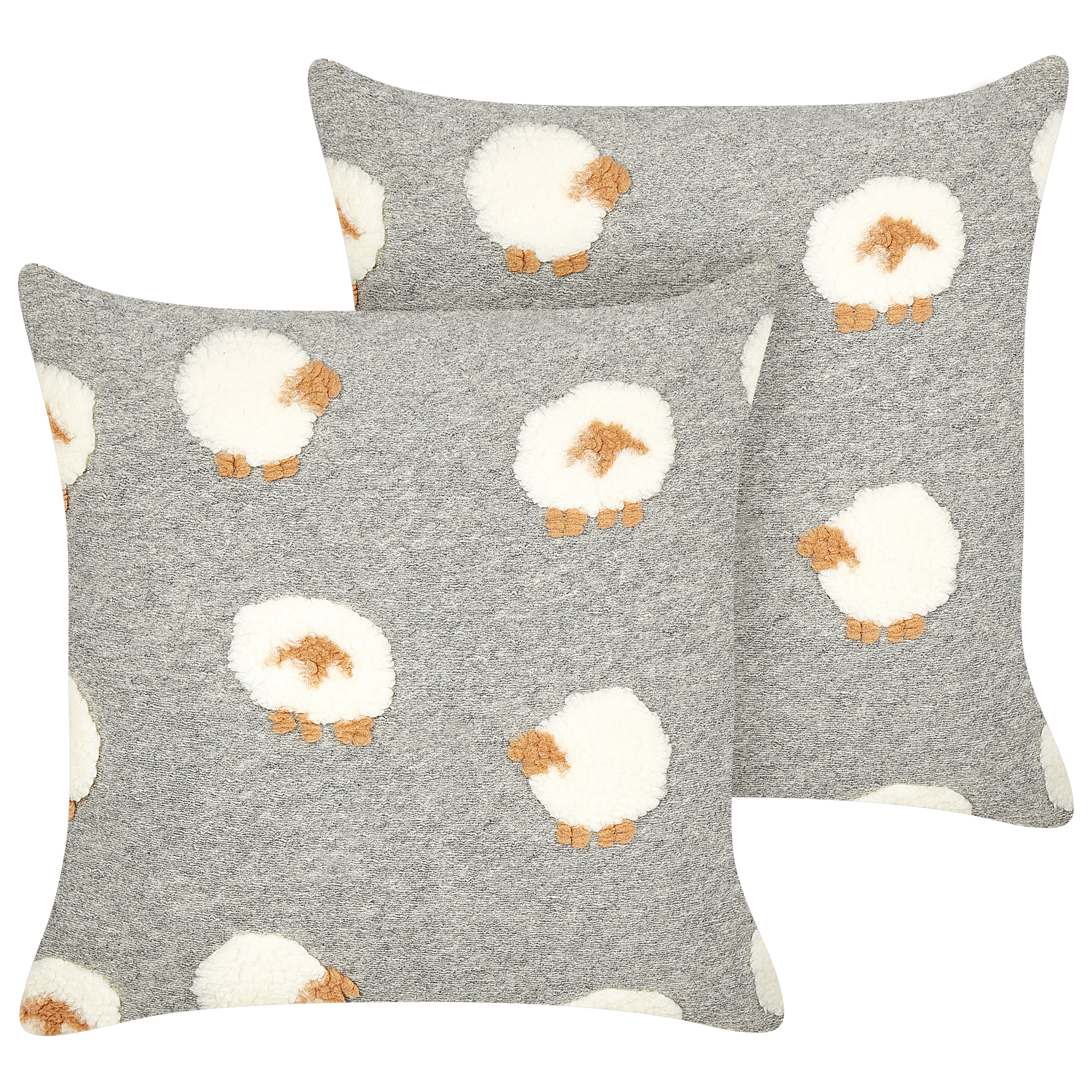 Koristetyynysetti 2 kpl EINADIA 45 x 45 cm Harmaa