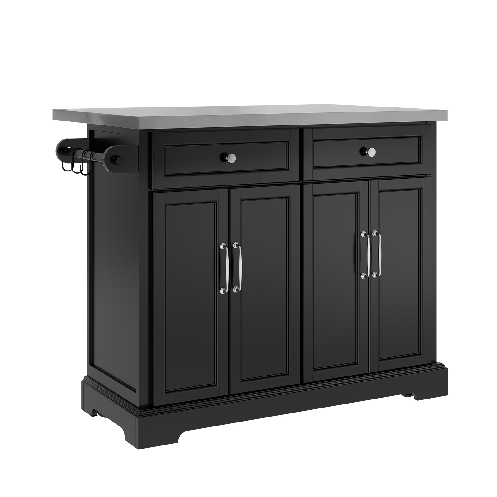 Keittiösaari 2 kpl setti kääntöpöydällä musta 115.0x71.0x93.0 cm FKW71-III-SCH