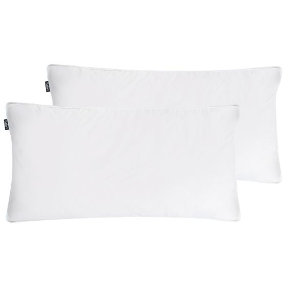 Tyynysetti 2 kpl FELDBERG Korkea ankanhöyhenet ja -untuva 40 x 80 cm Valkoinen
