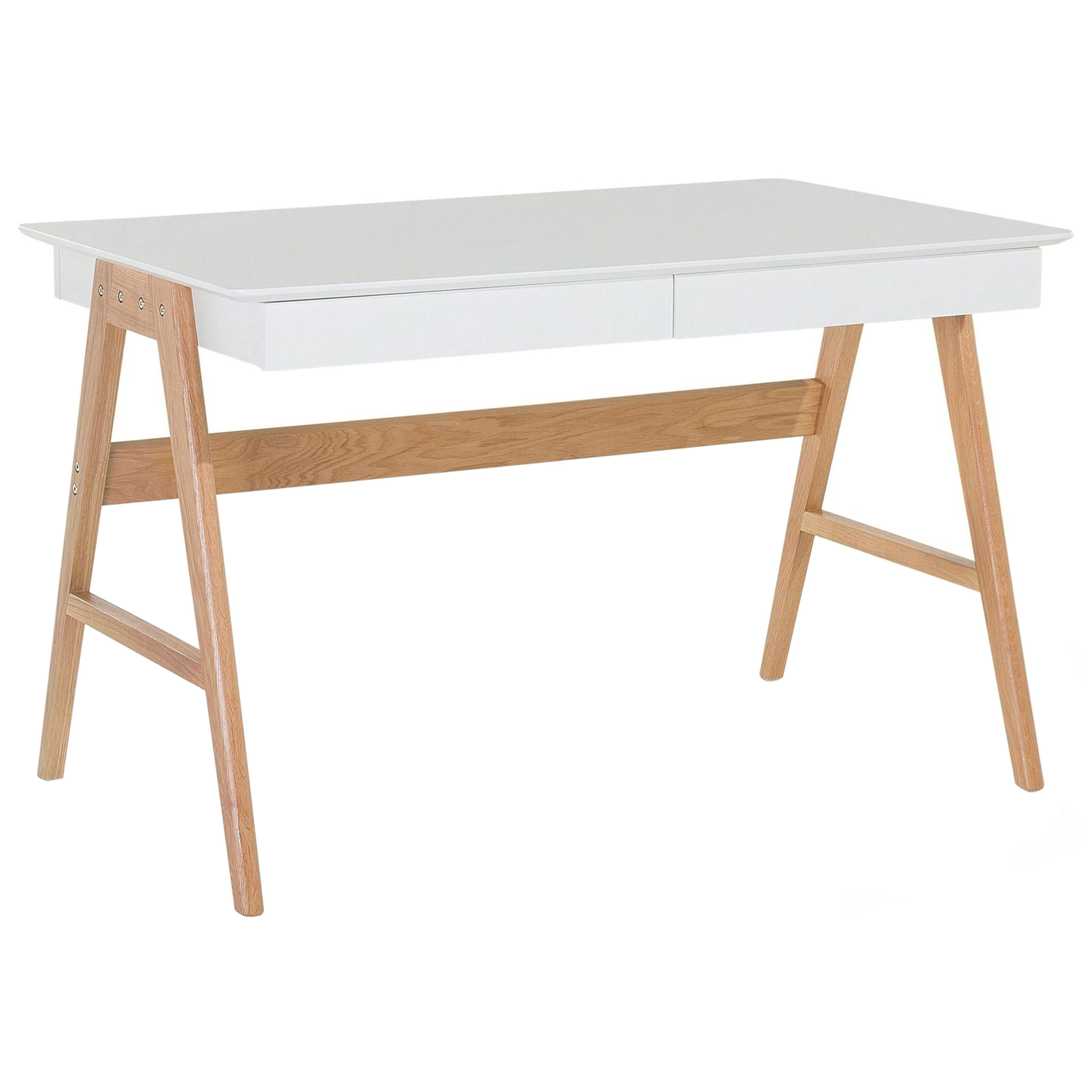 Työpöytä SHESLAY Valkoinen 120 cm 70 cm säilytystila