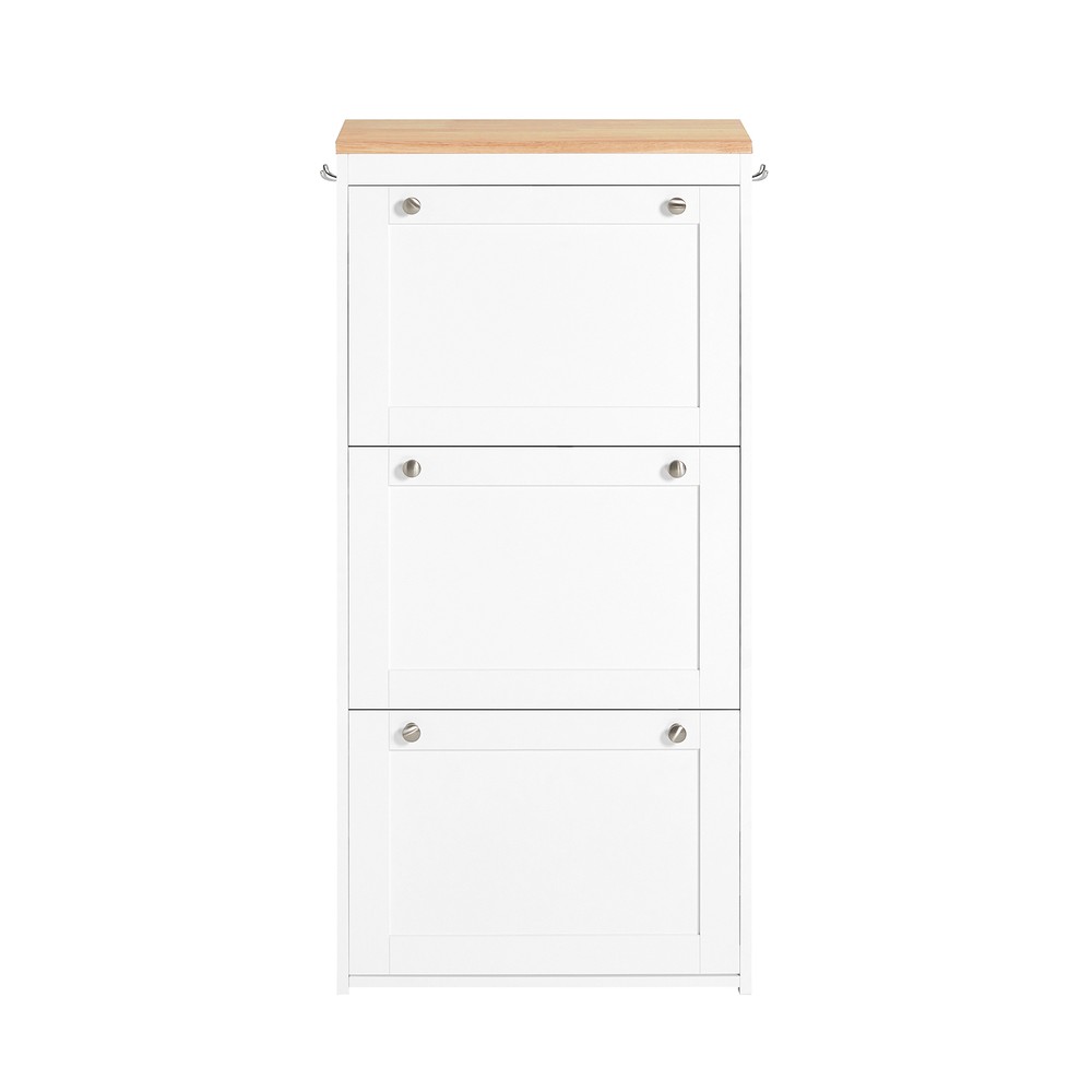 SoBuy Kenkäkaappi 3-ovinen puukuitulevy valkoinen FSR144-WN