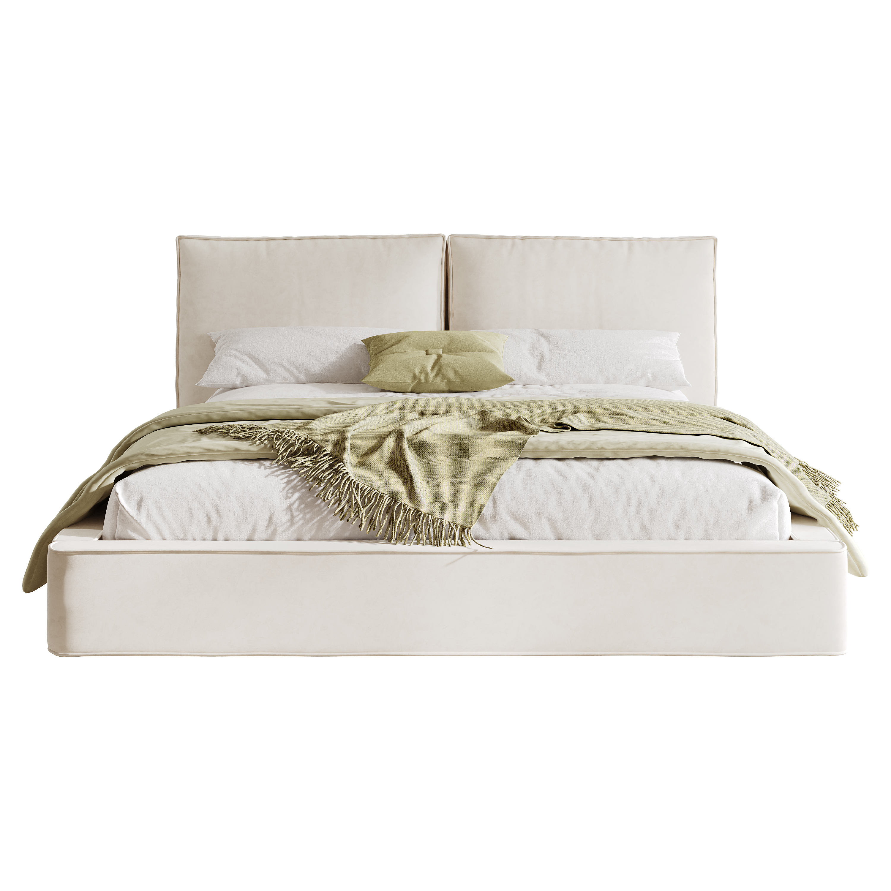 sänky 160x200 cm gepolstertu turva-aidat beige chenille