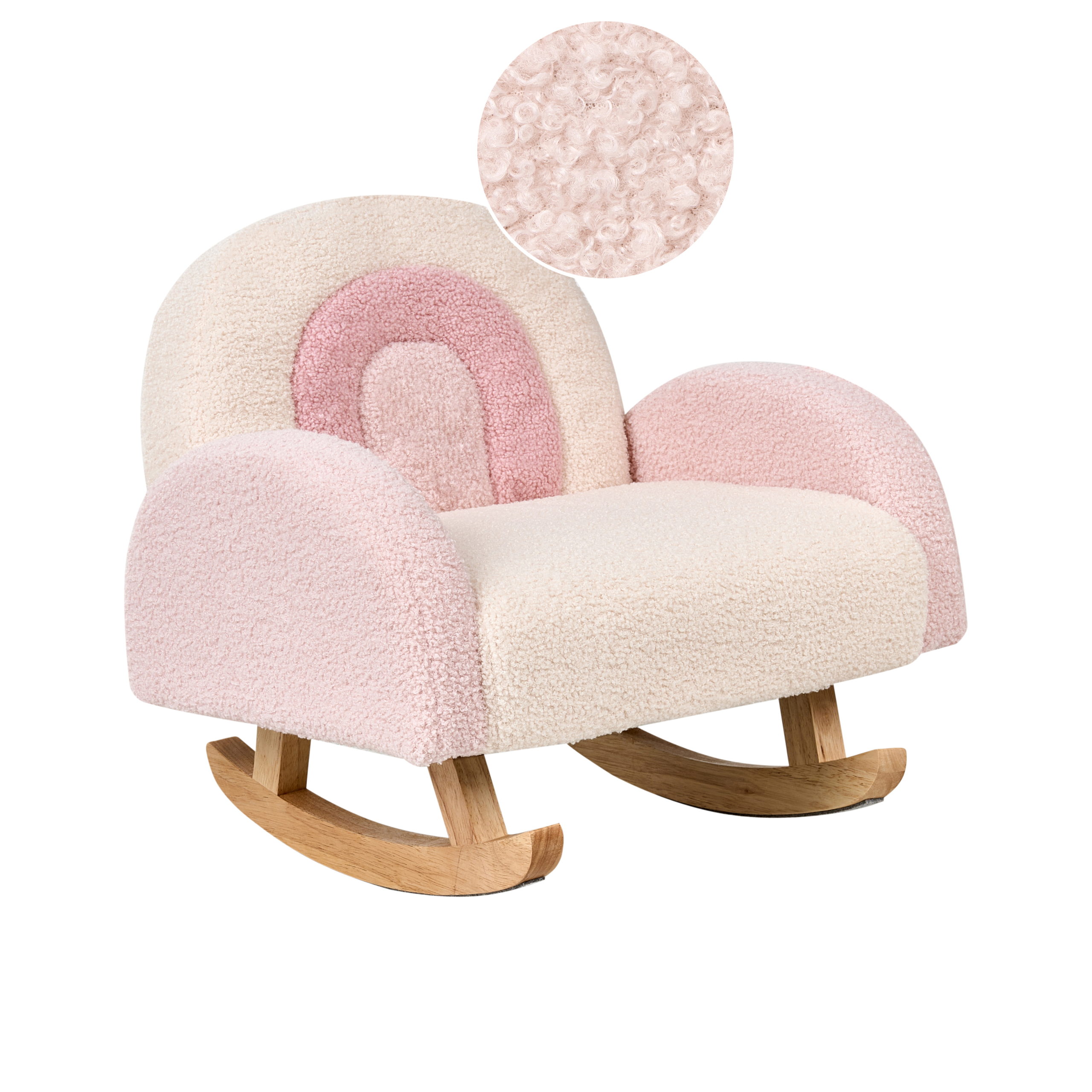 Lasten keinutuoli Sateenkaari OMBO buklee Pastellipinkki