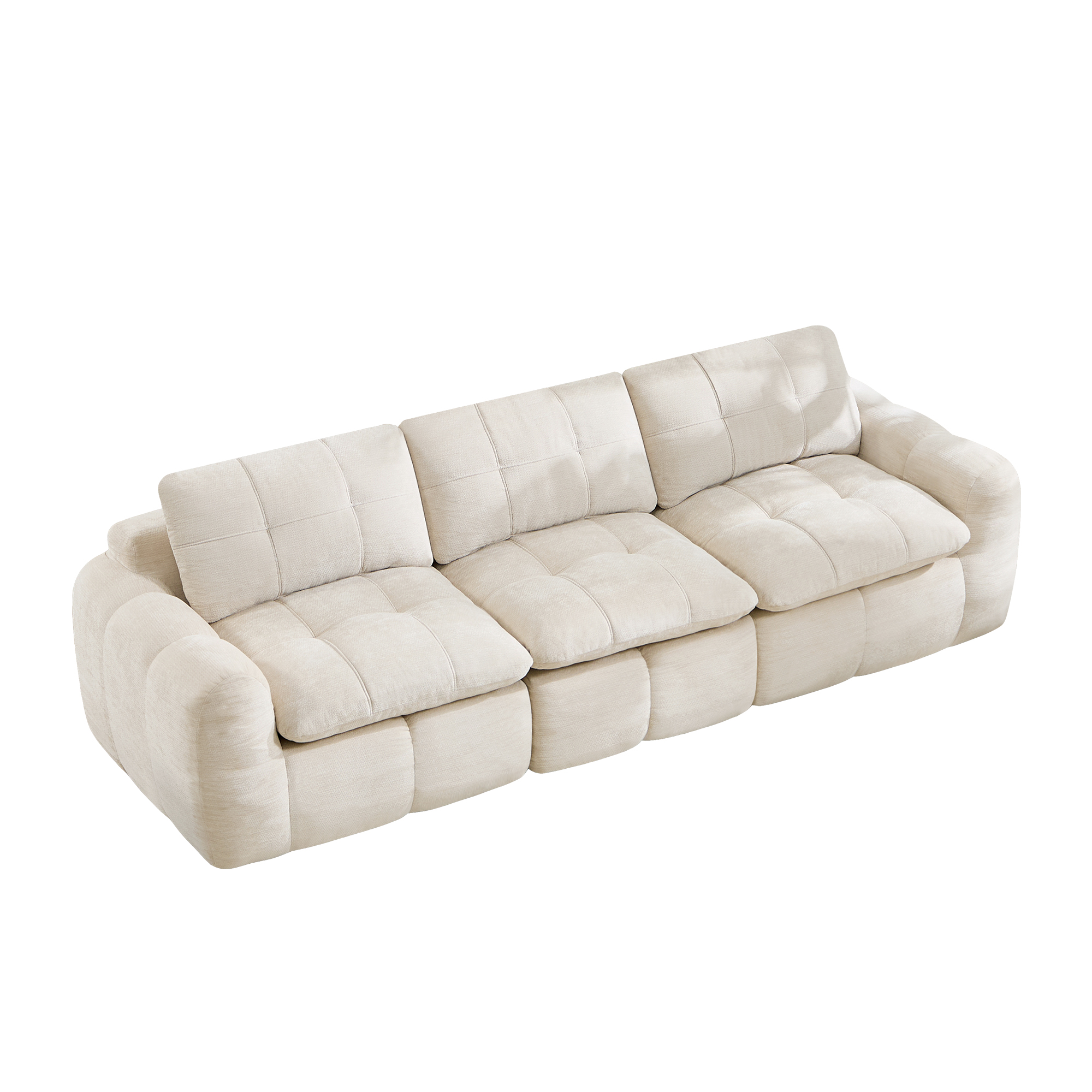 moduulisohva 3-paikkainen beige chenille moderni ergonominen